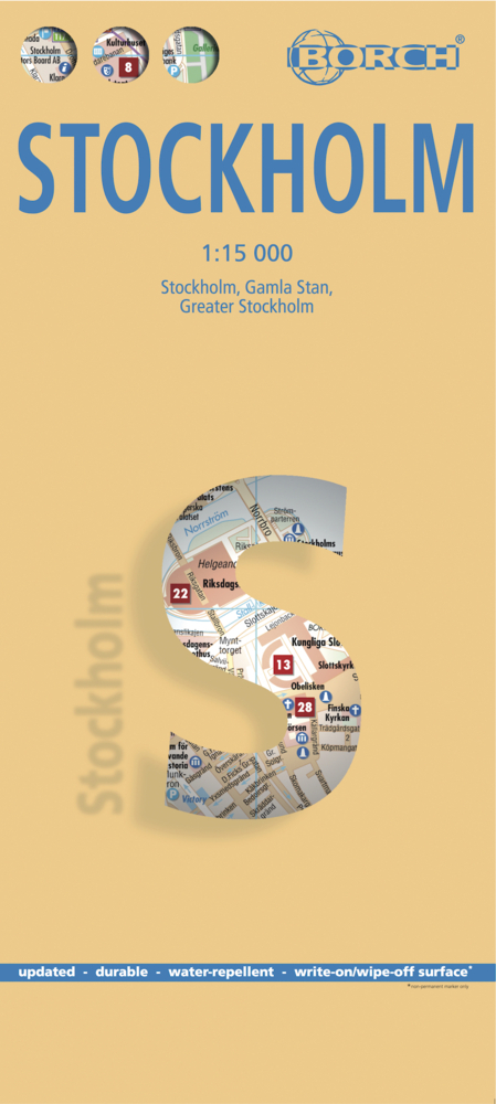 Online bestellen: Stadsplattegrond Stockholm | Borch