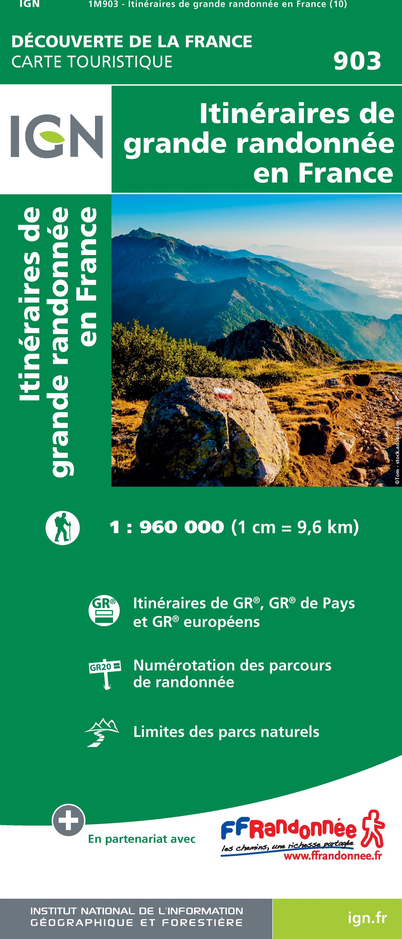 Online bestellen: Wandelkaart 903 Frankrijk GR routes - overzicht | IGN - Institut Géographique National