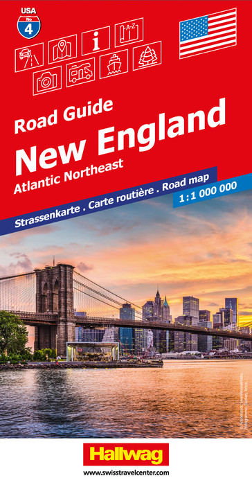Wegenkaart - landkaart 4 New England & Atlantic Noordoost USA | Hallwa