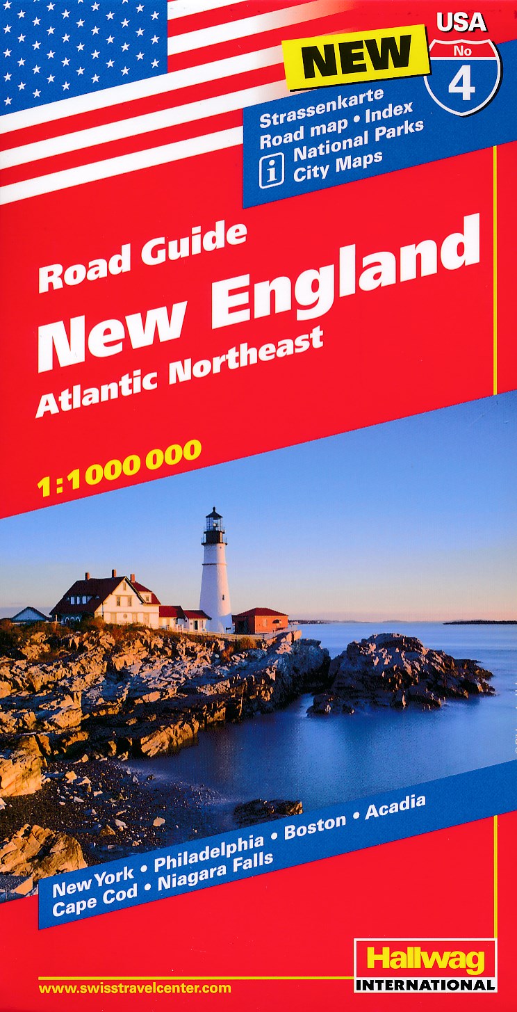 Online bestellen: Wegenkaart - landkaart 04 New England & Atlantic Noordoost USA | Hallwag