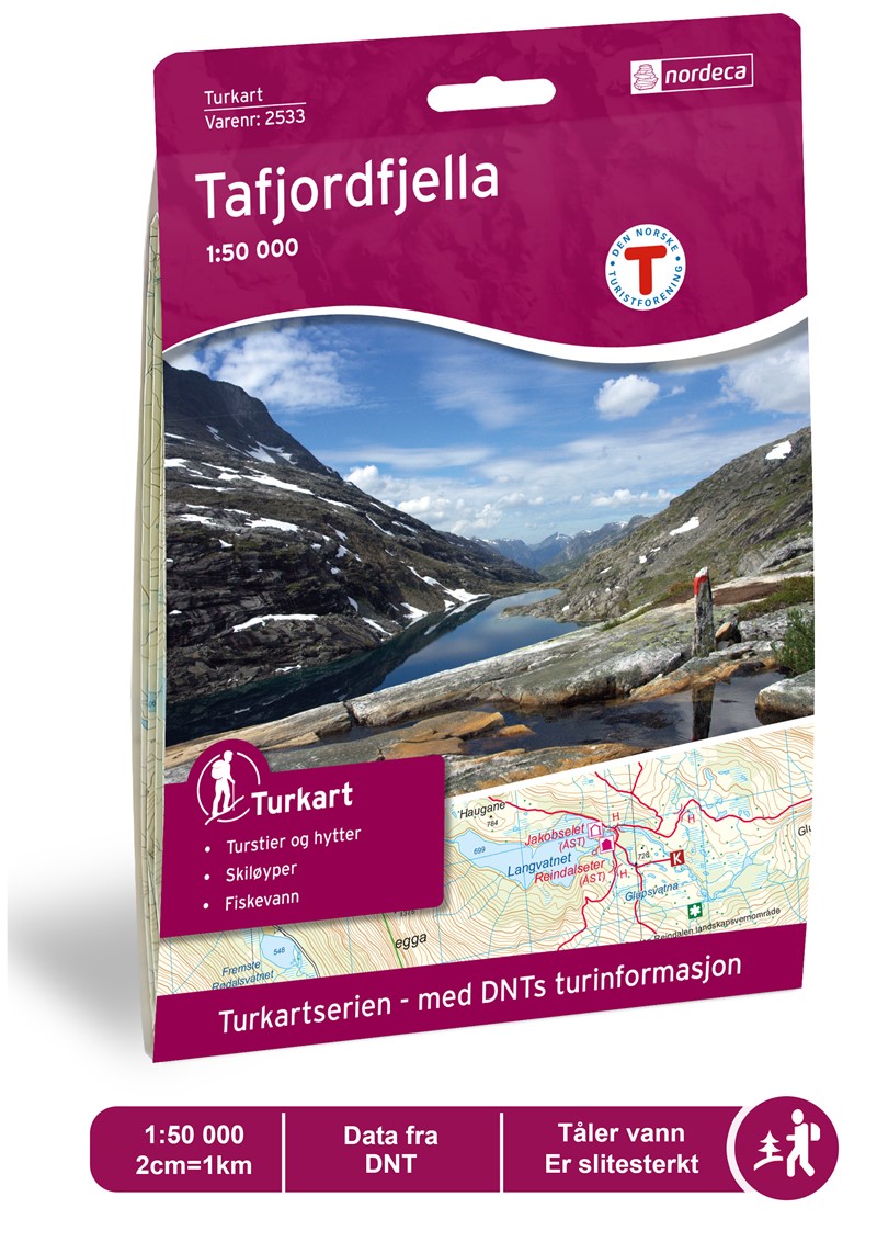 Online bestellen: Wandelkaart 2533 Turkart Tafjordfjella | Nordeca
