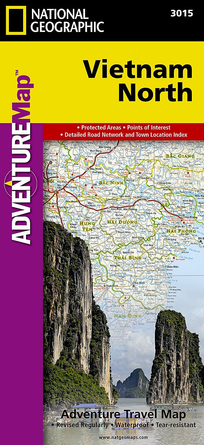 Online bestellen: Wegenkaart - landkaart 3015 Adventure Map Vietnam North - Noord | National Geographic