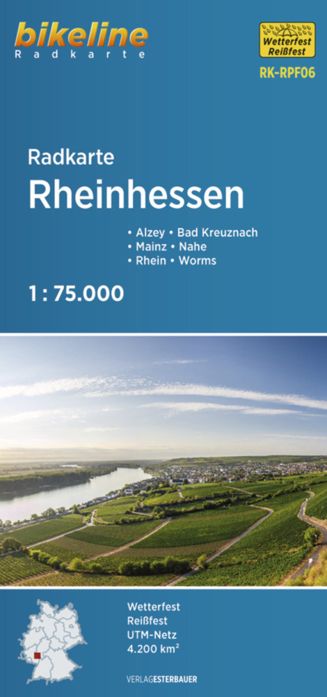 Online bestellen: Fietskaart RPF06 Bikeline Radkarte Rheinhessen | Esterbauer