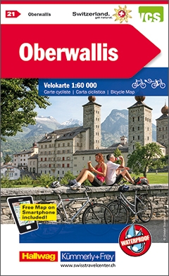 Online bestellen: Fietskaart 21 Oberwallis | Kümmerly & Frey