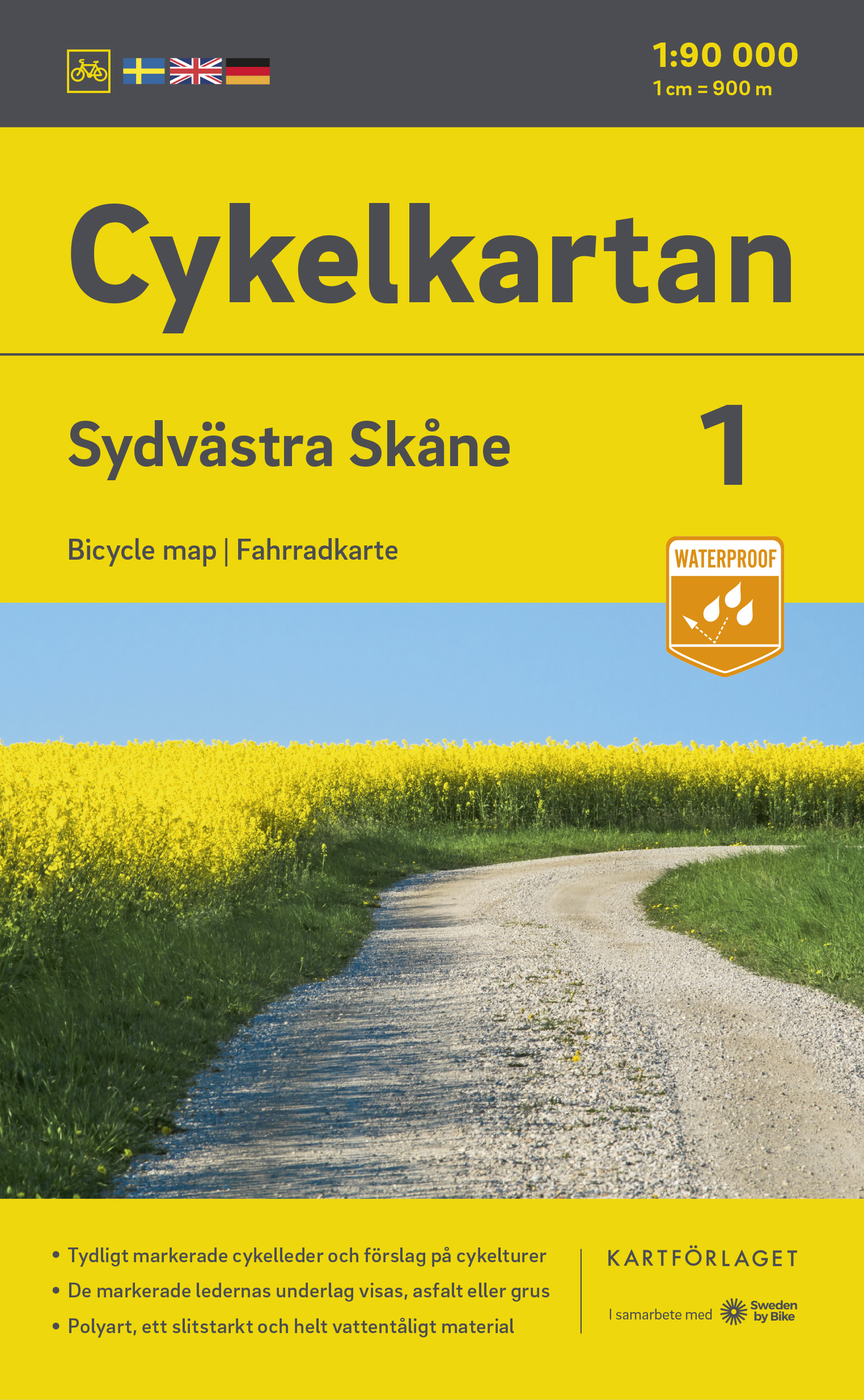 Online bestellen: Fietskaart 01 Cykelkartan Sydvästra Skåne - zuidwest Skane | Norstedts