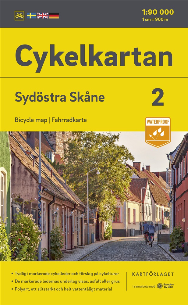 Online bestellen: Fietskaart 02 Cykelkartan Sydöstra Skåne - zuidoost Skane | Norstedts