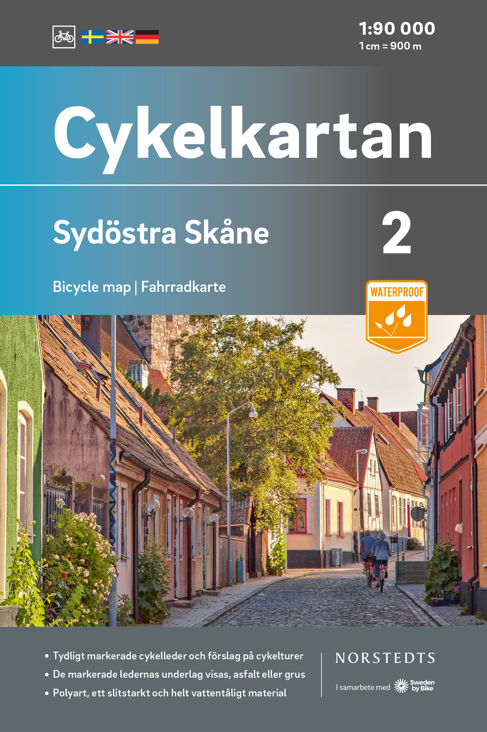 Online bestellen: Fietskaart 02 Cykelkartan Sydöstra Skåne - zuidoost Skane | Norstedts