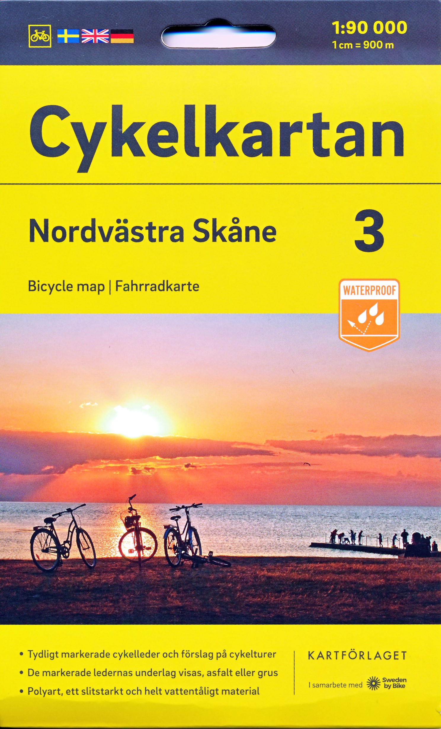 Online bestellen: Fietskaart 03 Cykelkartan Nordvästra Skåne - noordwest Skane | Norstedts