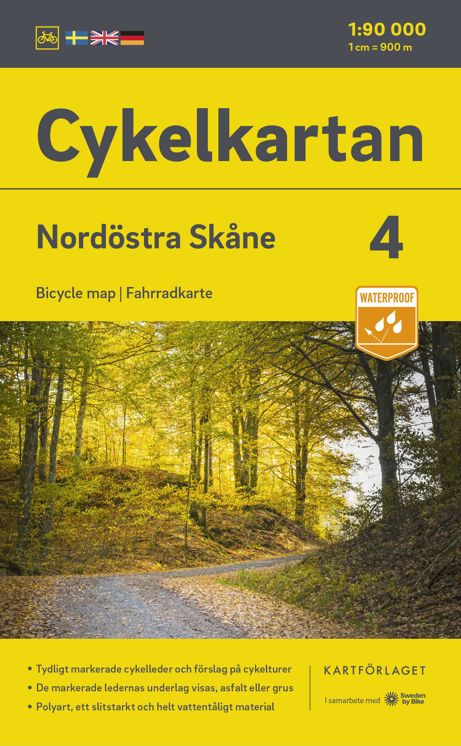 Fietskaart 4 Cykelkartan Nordöstra Skåne – noordoost Skane | Norstedts