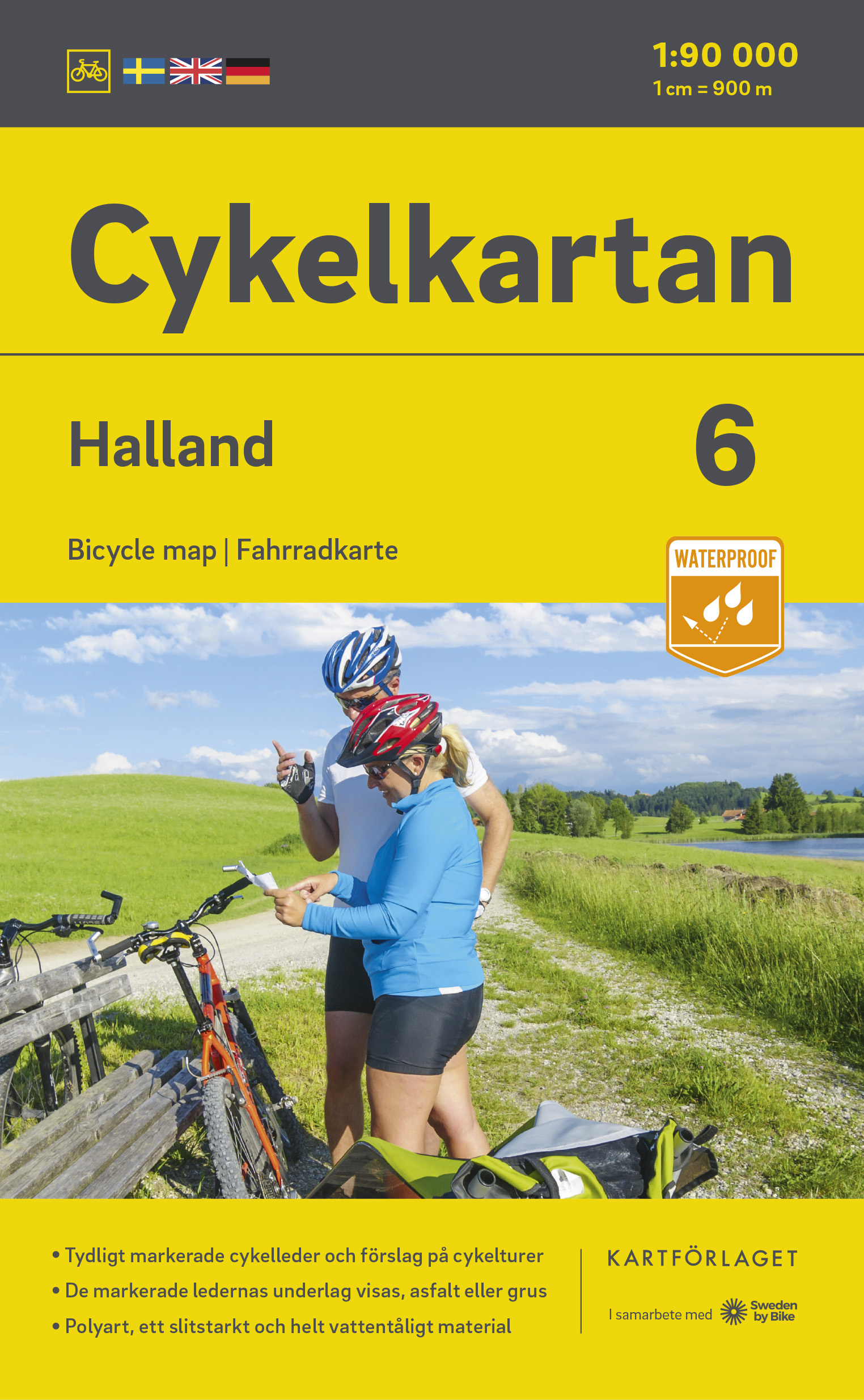 Online bestellen: Fietskaart 06 Cykelkartan Halland | Norstedts