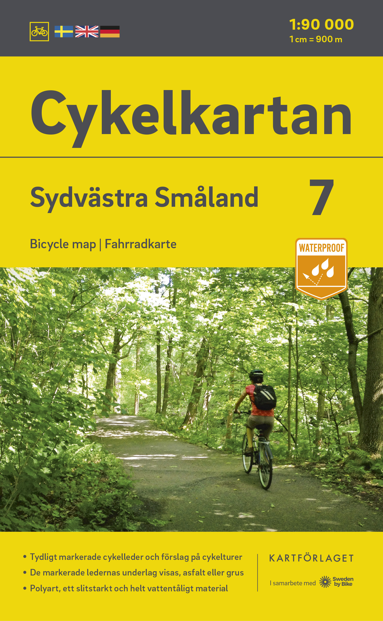 Fietskaart 7 Cykelkartan Sydvästra Småland – zuidwest Smaland | Norstedts