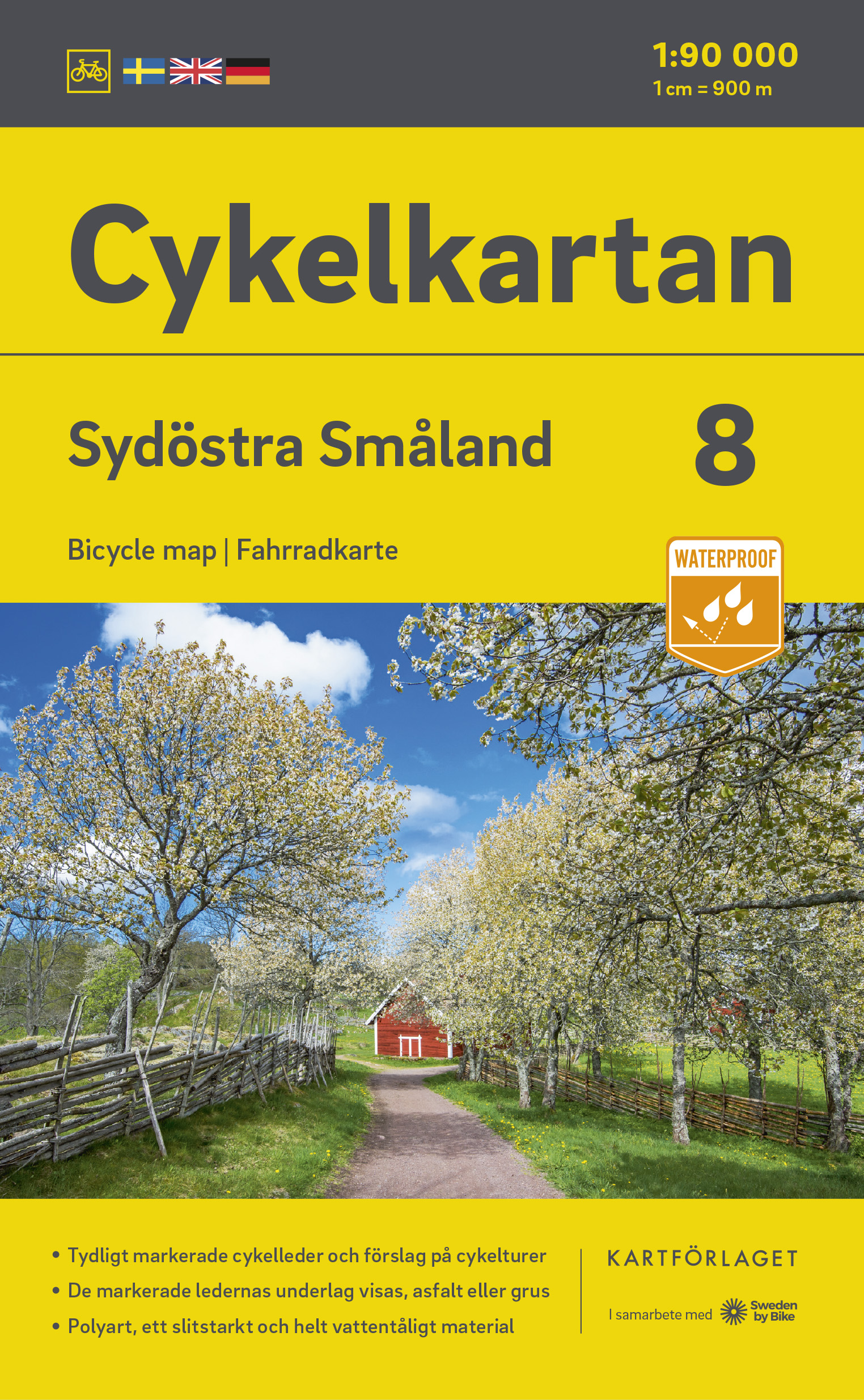 Fietskaart 8 Cykelkartan Sydöstra Småland – zuidoost Smaland | Norstedts