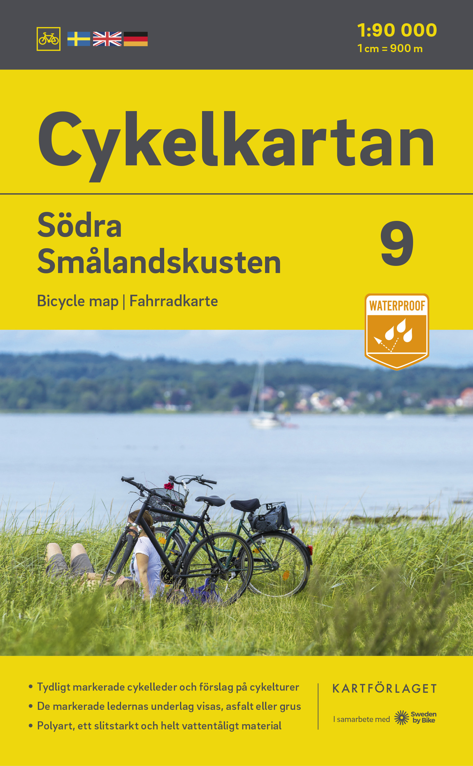 Fietskaart 9 Cykelkartan Södra Smålandskusten – zuid Smaland | Norstedts
