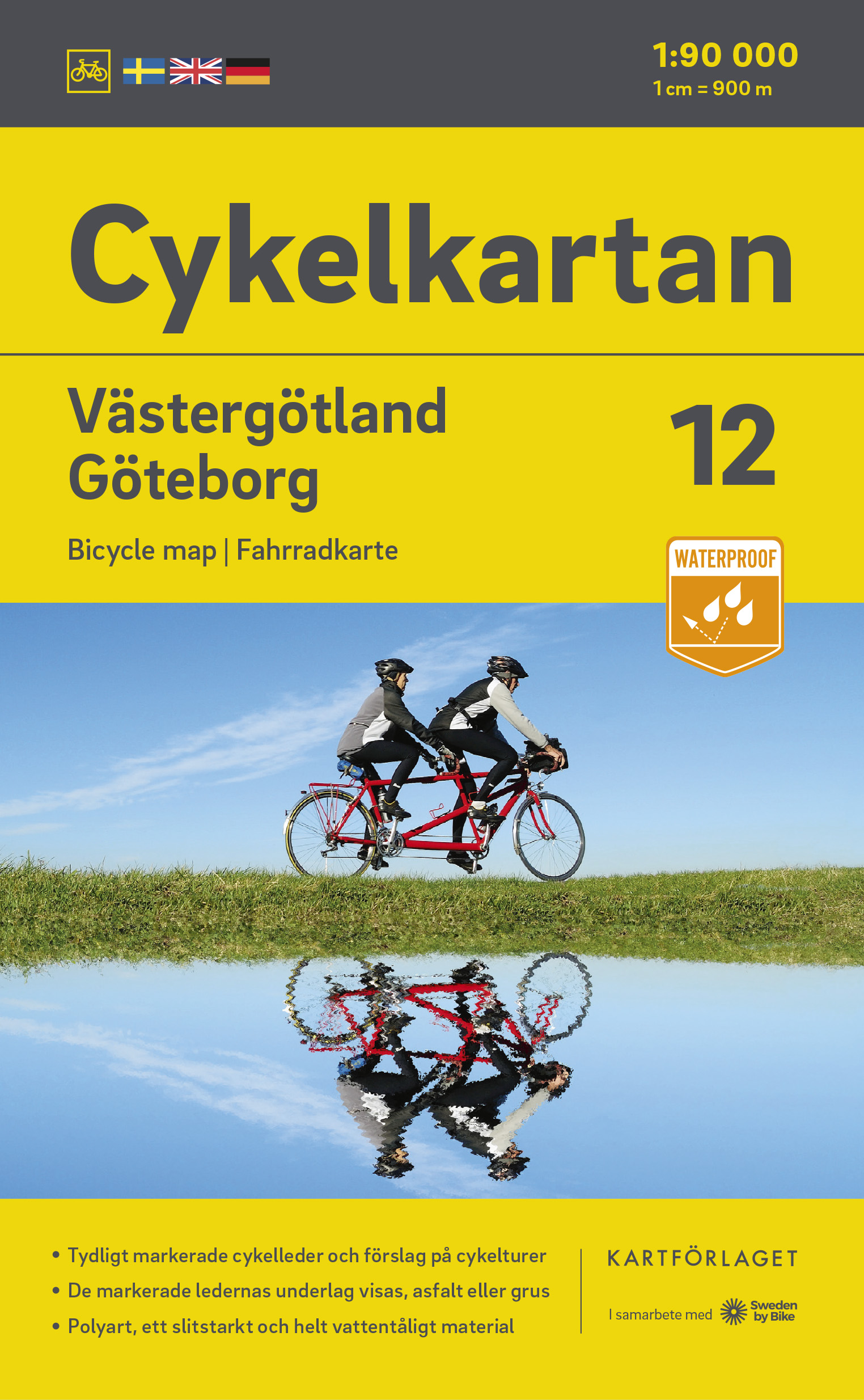 Online bestellen: Fietskaart 12 Cykelkartan Västergötland - Göteborg | Norstedts