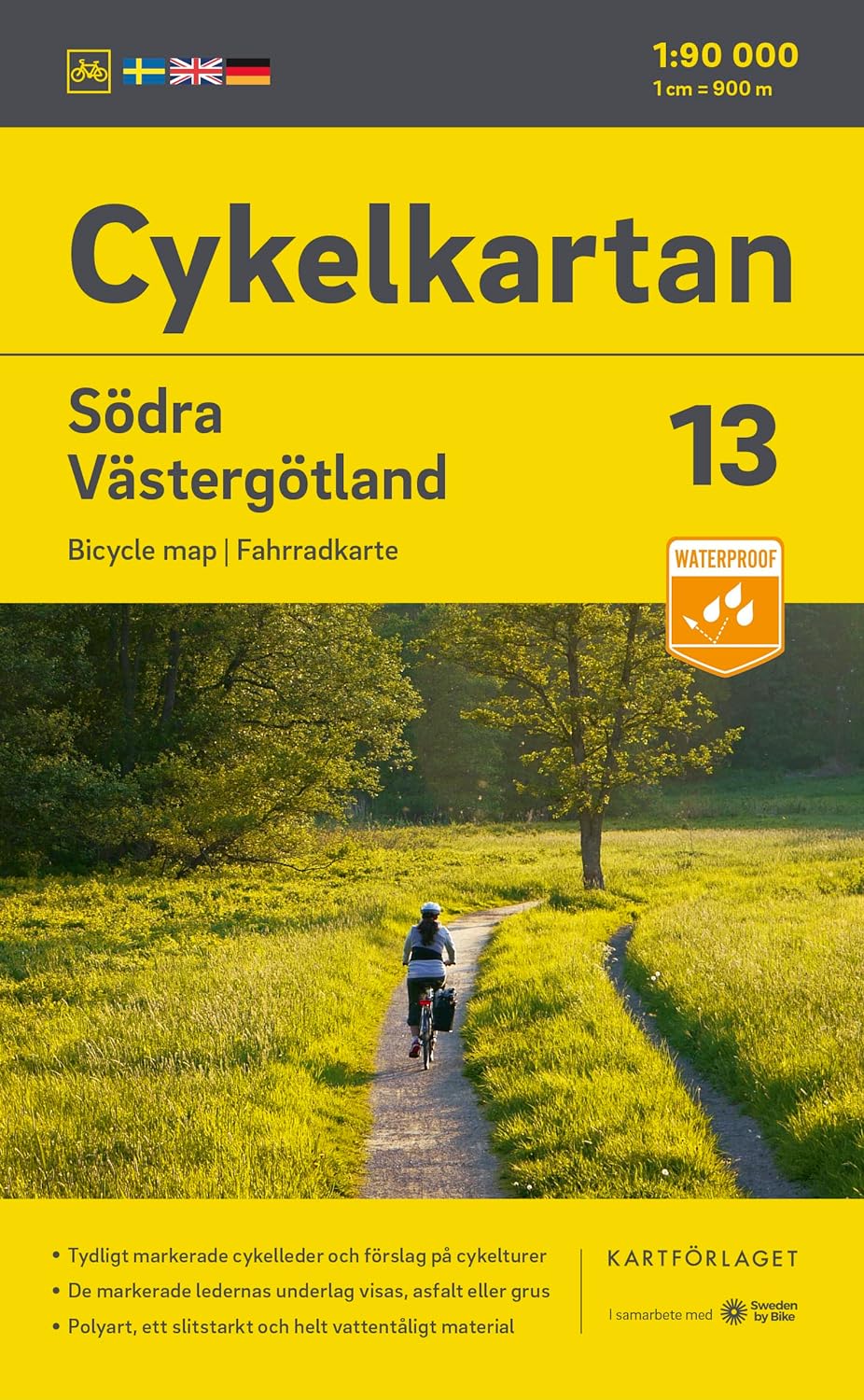 Online bestellen: Fietskaart 13 Cykelkartan Södra Västergötland | Norstedts