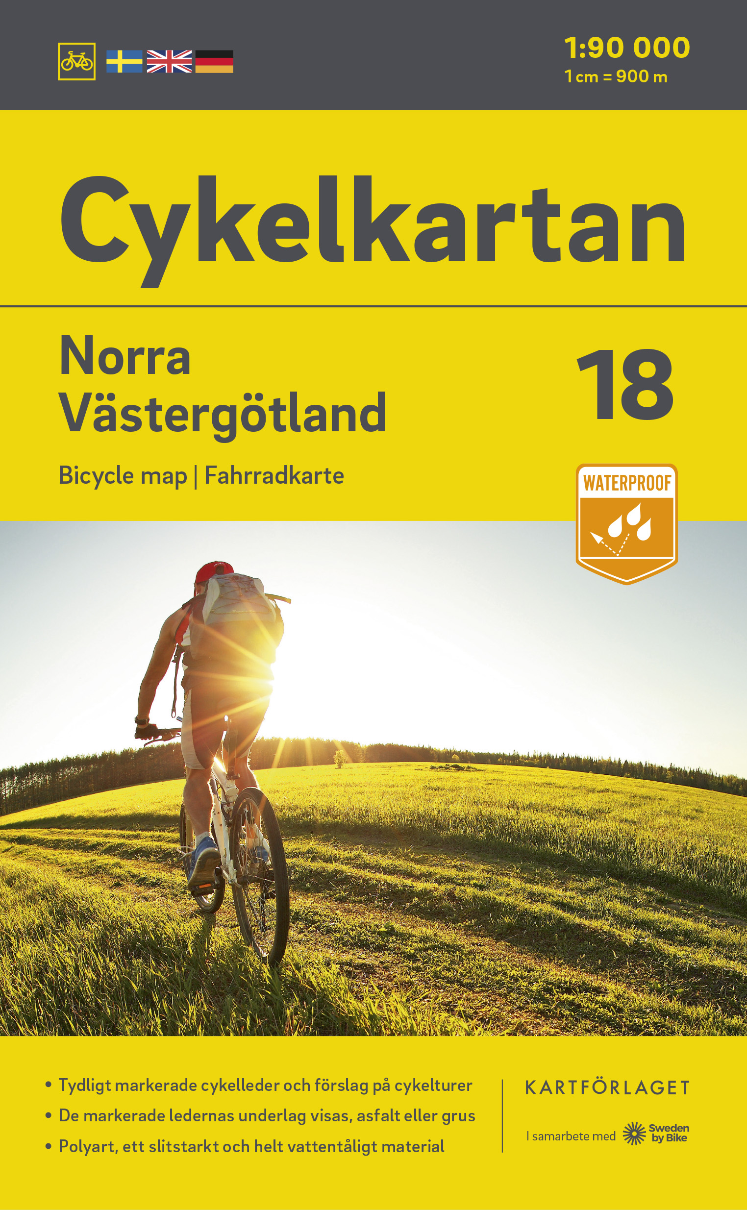 Fietskaart 18 Cykelkartan Norra Västergötland – Västergotland North | Norstedts