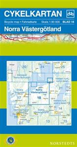 Fietskaart 18 Norra Västergötland, Zweden | Norstedt Cykelkartan |