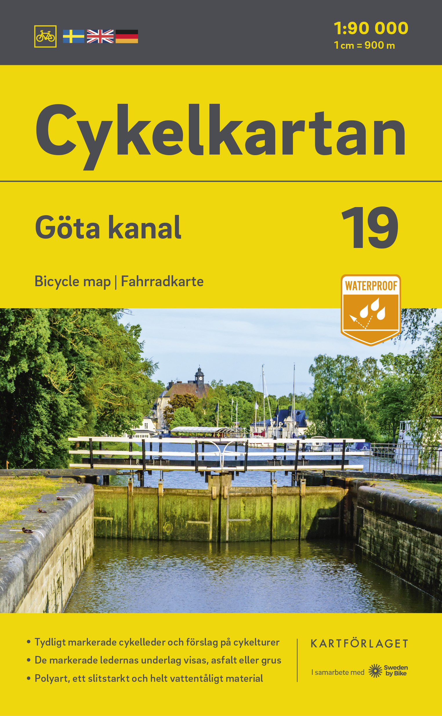 Online bestellen: Fietskaart 19 Cykelkartan Göta kanal - Gota kanaal | Norstedts