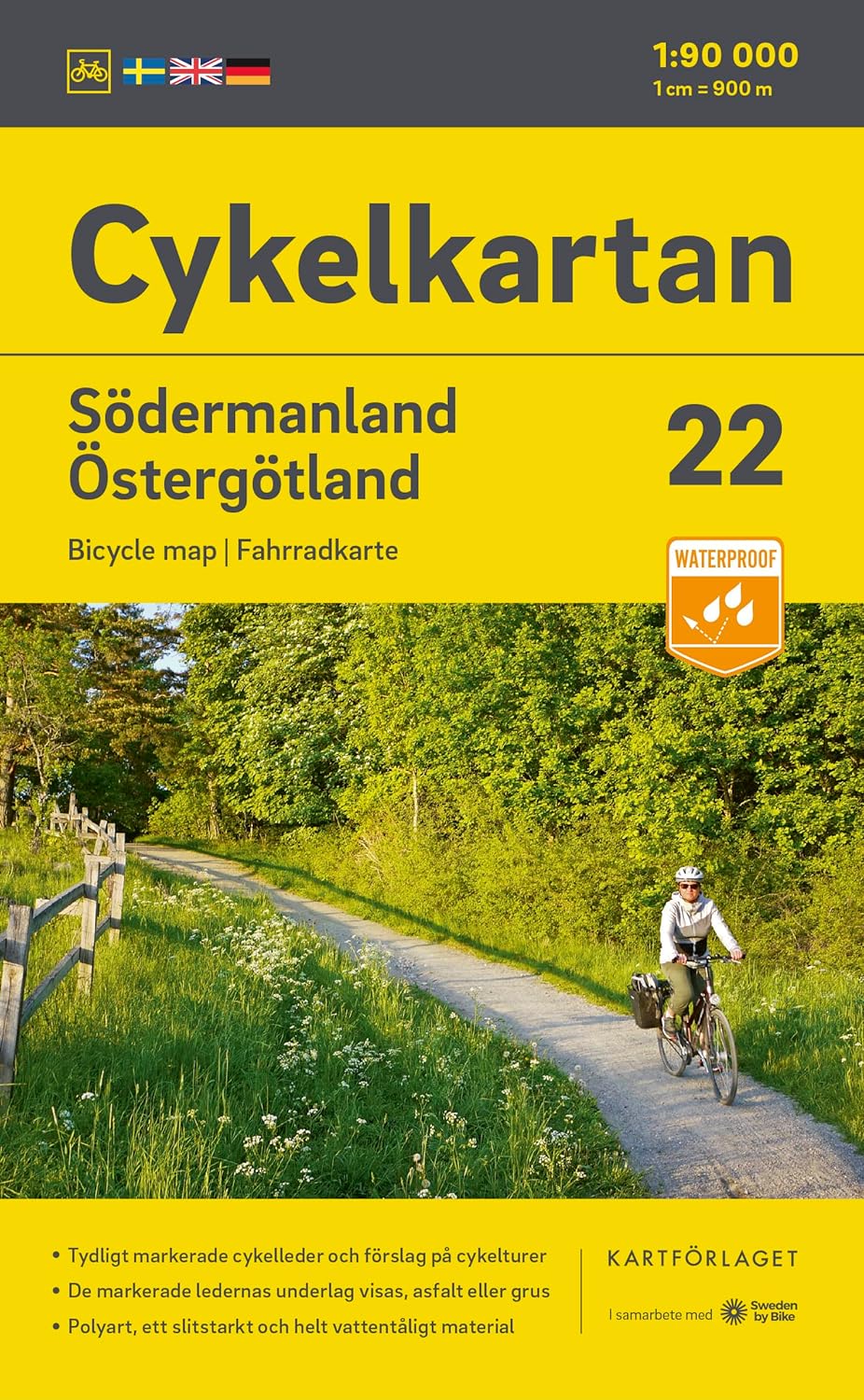 Online bestellen: Fietskaart 22 Cykelkartan Södermanland - Östergötland | Norstedts