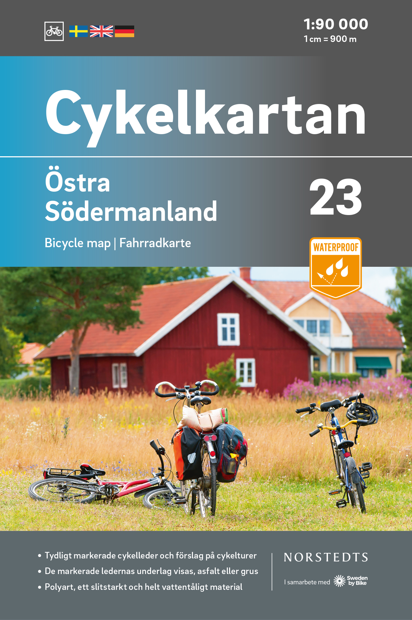 Online bestellen: Fietskaart 23 Cykelkartan Östra Södermanland - Södermanland East | Norstedts
