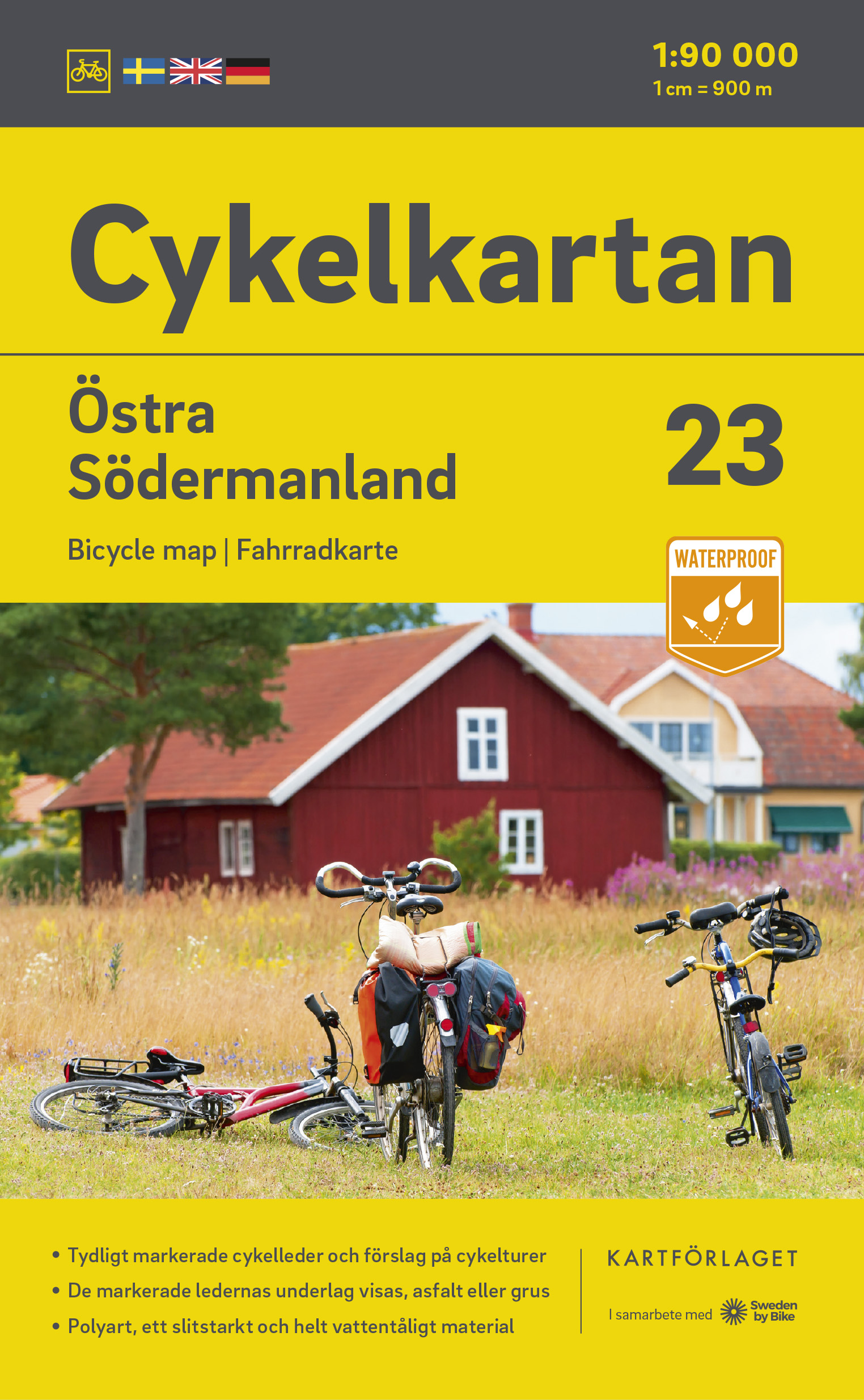 Fietskaart 23 Cykelkartan Östra Södermanland – Södermanland East | Norstedts