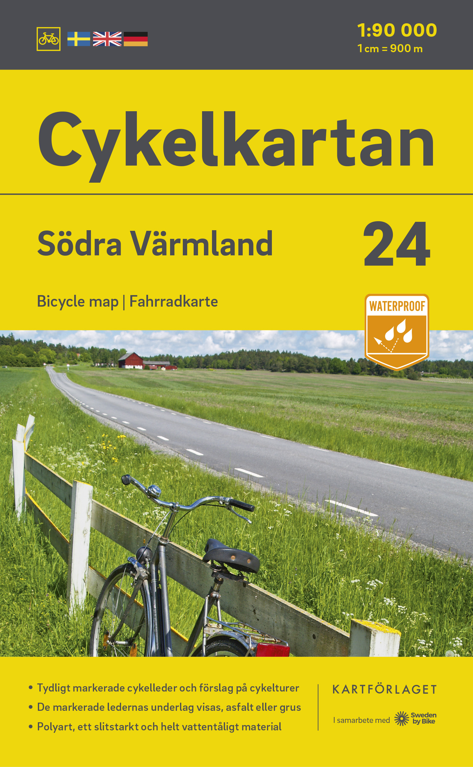 Fietskaart 24 Cykelkartan Södra Värmland – zuid Varmland | Norstedts