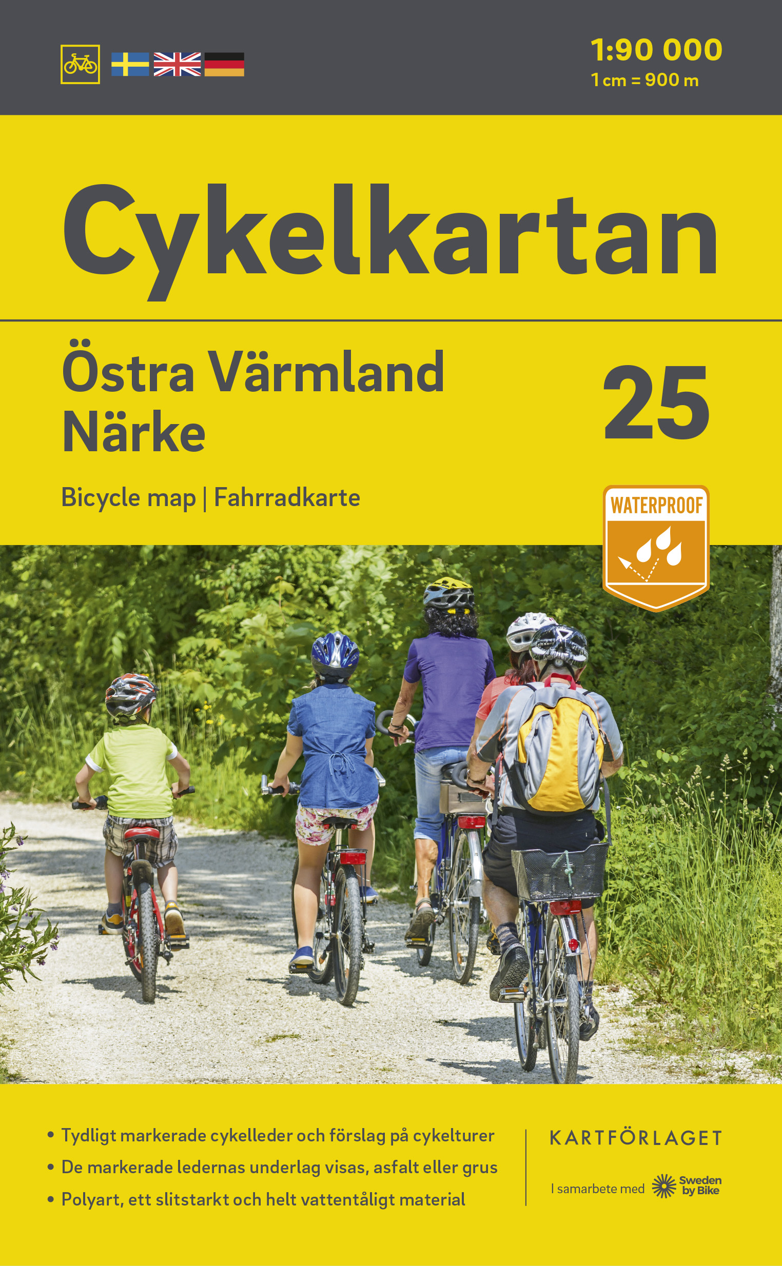 Fietskaart 25 Cykelkartan Östra Värmland – Närke – oost Varmland | Norstedts