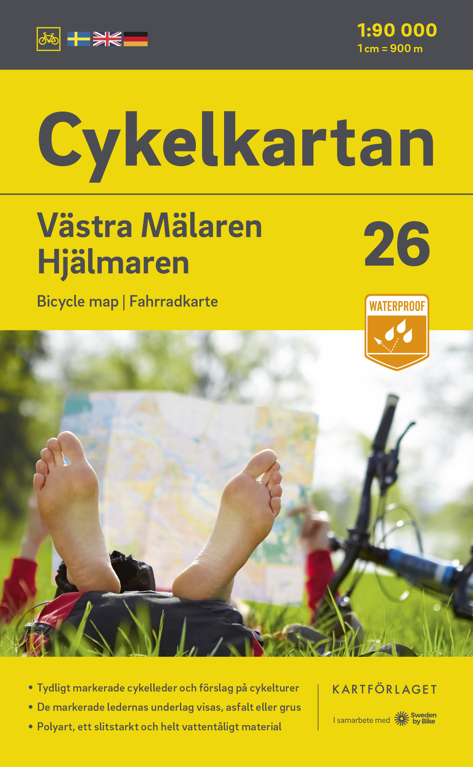 Online bestellen: Fietskaart 26 Cykelkartan Västra Mälaren - Hjälmaren | Norstedts