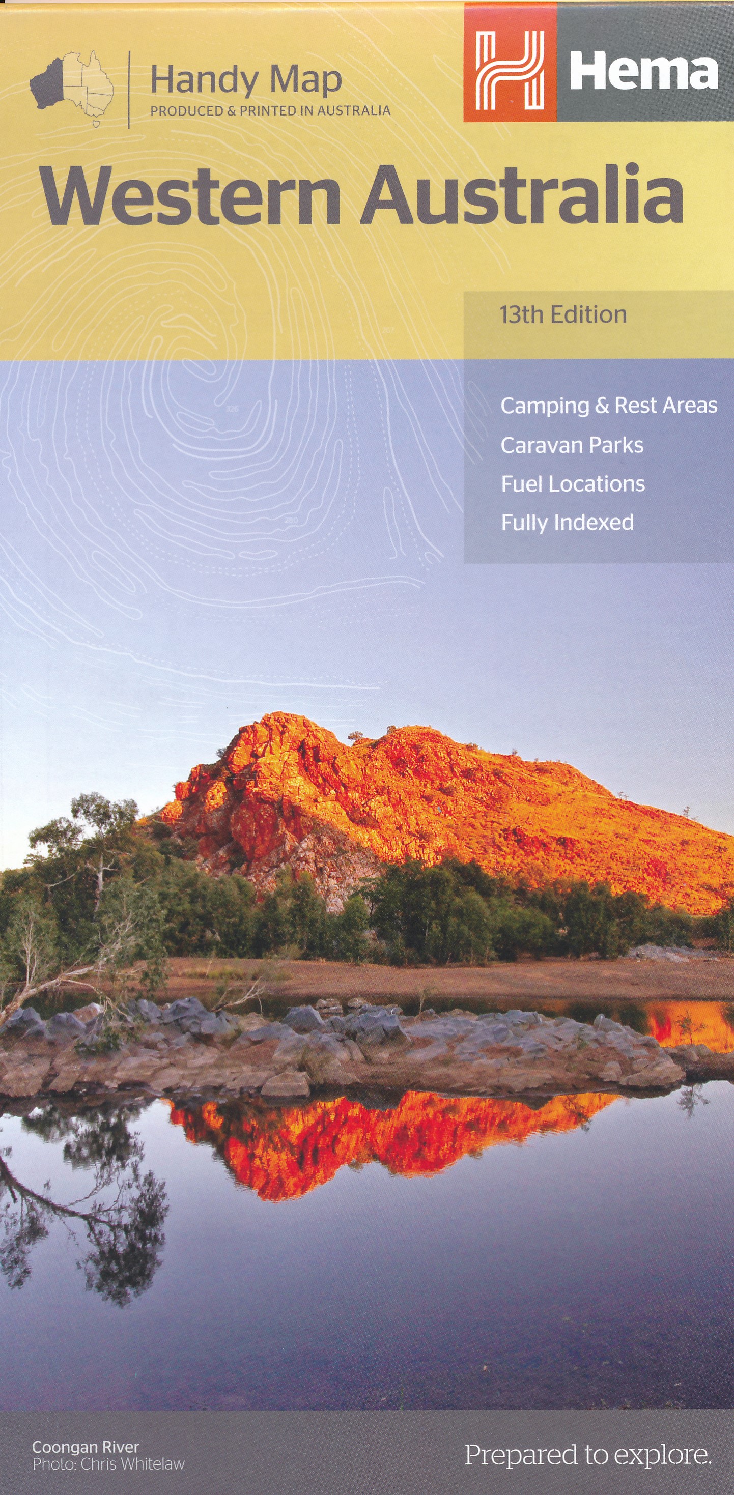 Online bestellen: Wegenkaart - landkaart Western Australia - West Australië state handy map | Hema Maps