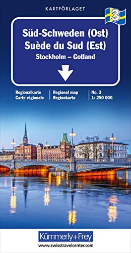 Online bestellen: Wegenkaart - landkaart 3 Süd-Schweden ost - Zuidoost Zweden: Stockholm - Gotland | Kümmerly & Frey
