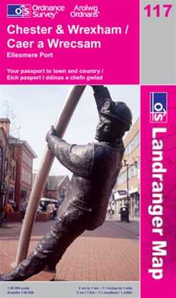 Wandelkaart Landranger 117 - Chester &amp; Wrexham / Caer a Wrecsam | Ordnance Survey | 