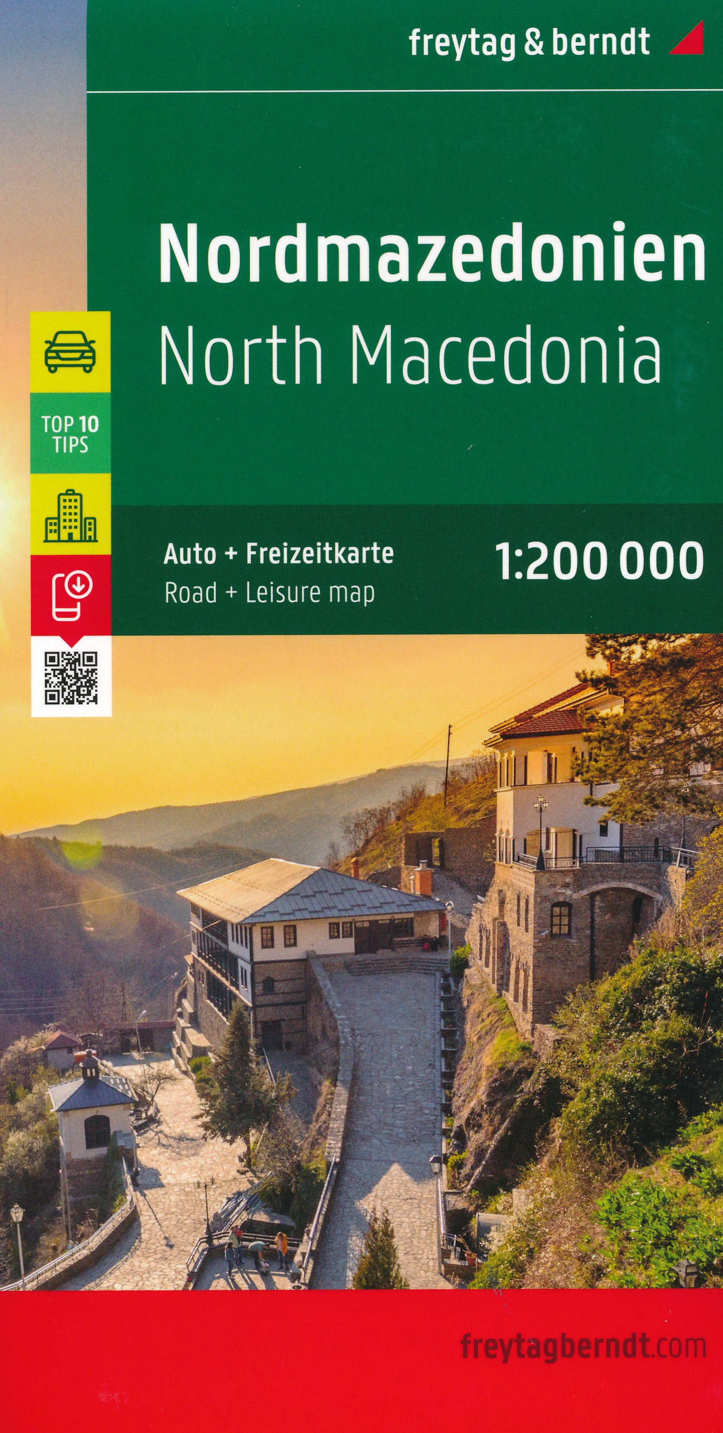 Online bestellen: Wegenkaart - landkaart Noord-Macedonië | Freytag & Berndt