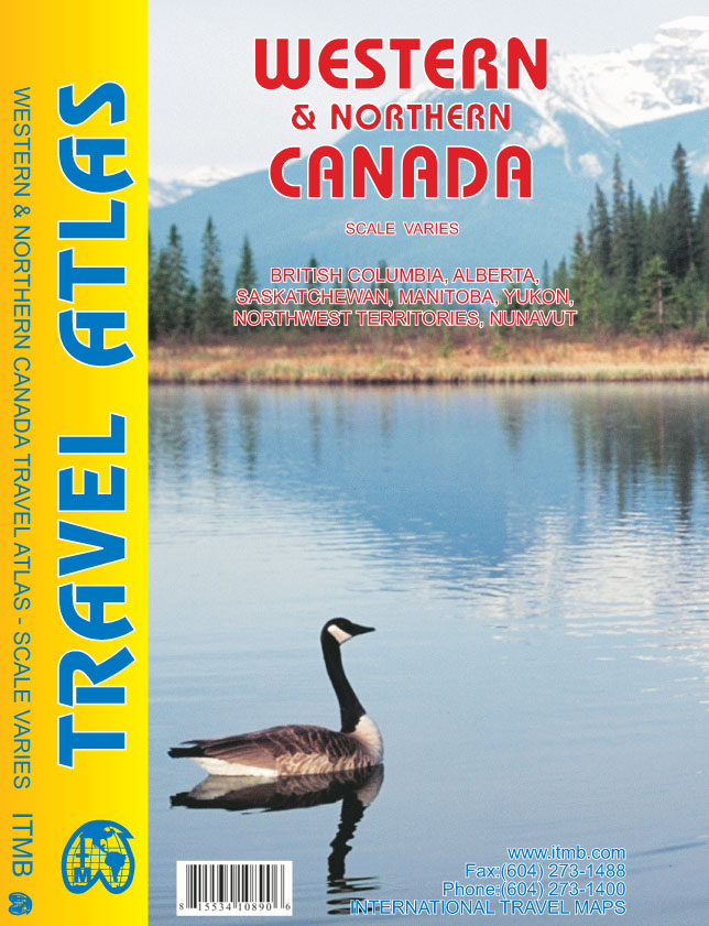 Online bestellen: Wegenatlas Travel Atlas Western & Northern Canada - West en Noord Canada | ITMB