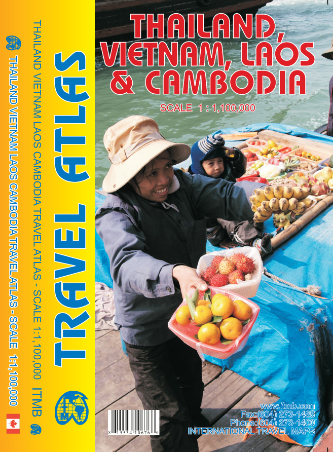 Online bestellen: Wegenatlas Travel Atlas Thailand, Vietnam, Laos & Cambodia | ITMB