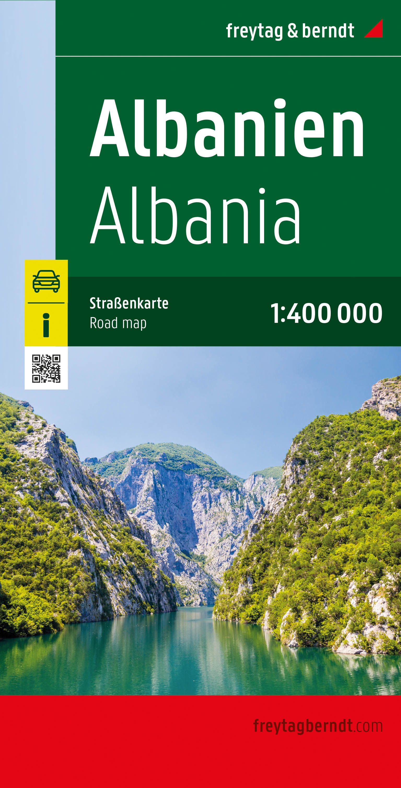 Online bestellen: Wegenkaart - landkaart Albanië 1:400.000 | Freytag & Berndt