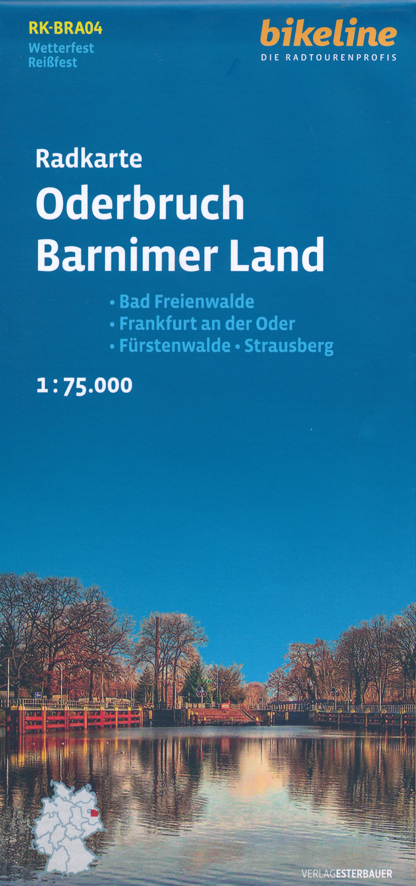 Online bestellen: Fietskaart BRA04 Bikeline Radkarte Oderbruch - Barnimer Land | Esterbauer