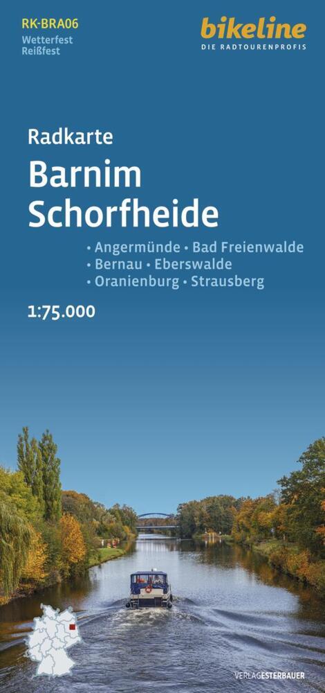 Online bestellen: Fietskaart BRA06 Bikeline Radkarte Barnim - Schorfheide | Esterbauer