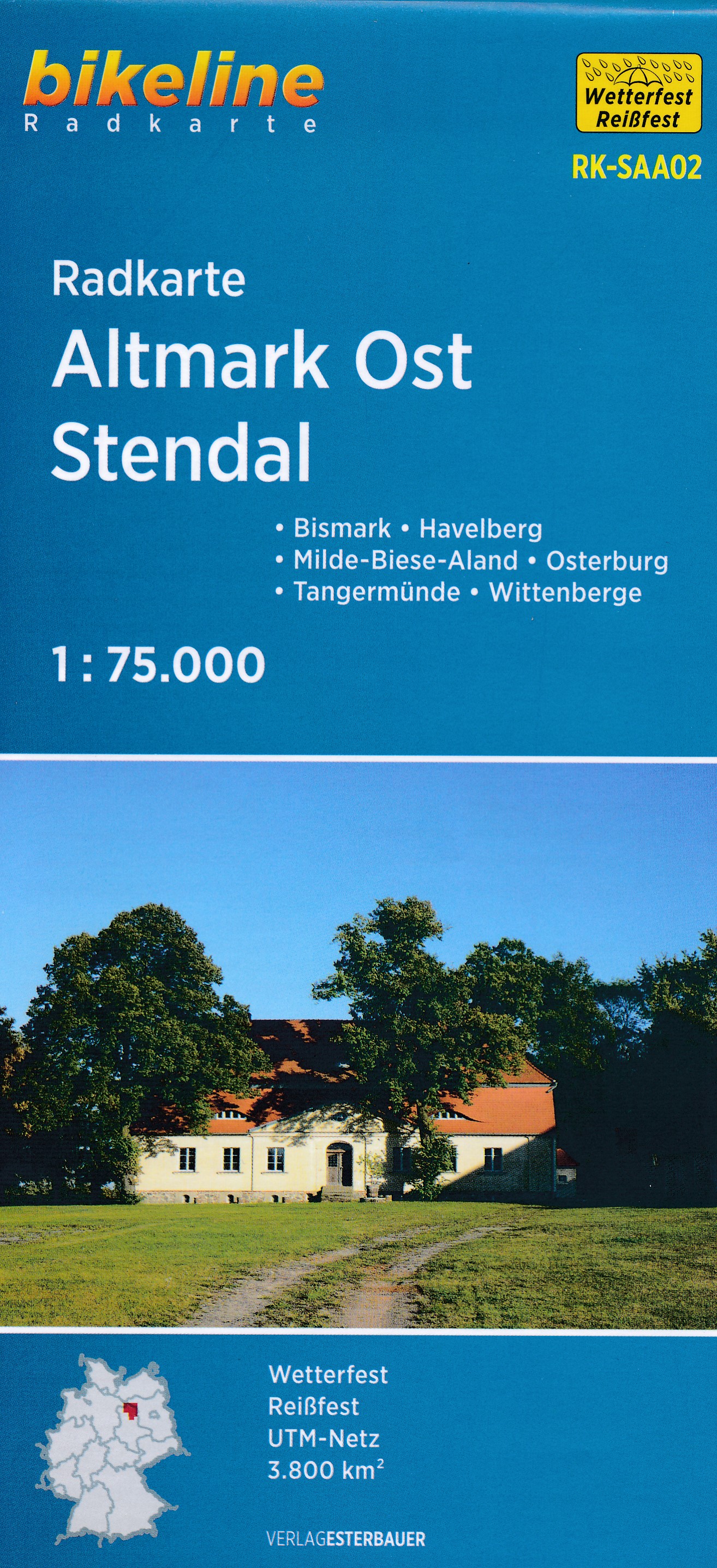 Online bestellen: Fietskaart SAA02 Bikeline Radkarte Altmark Ost - Stendal | Esterbauer
