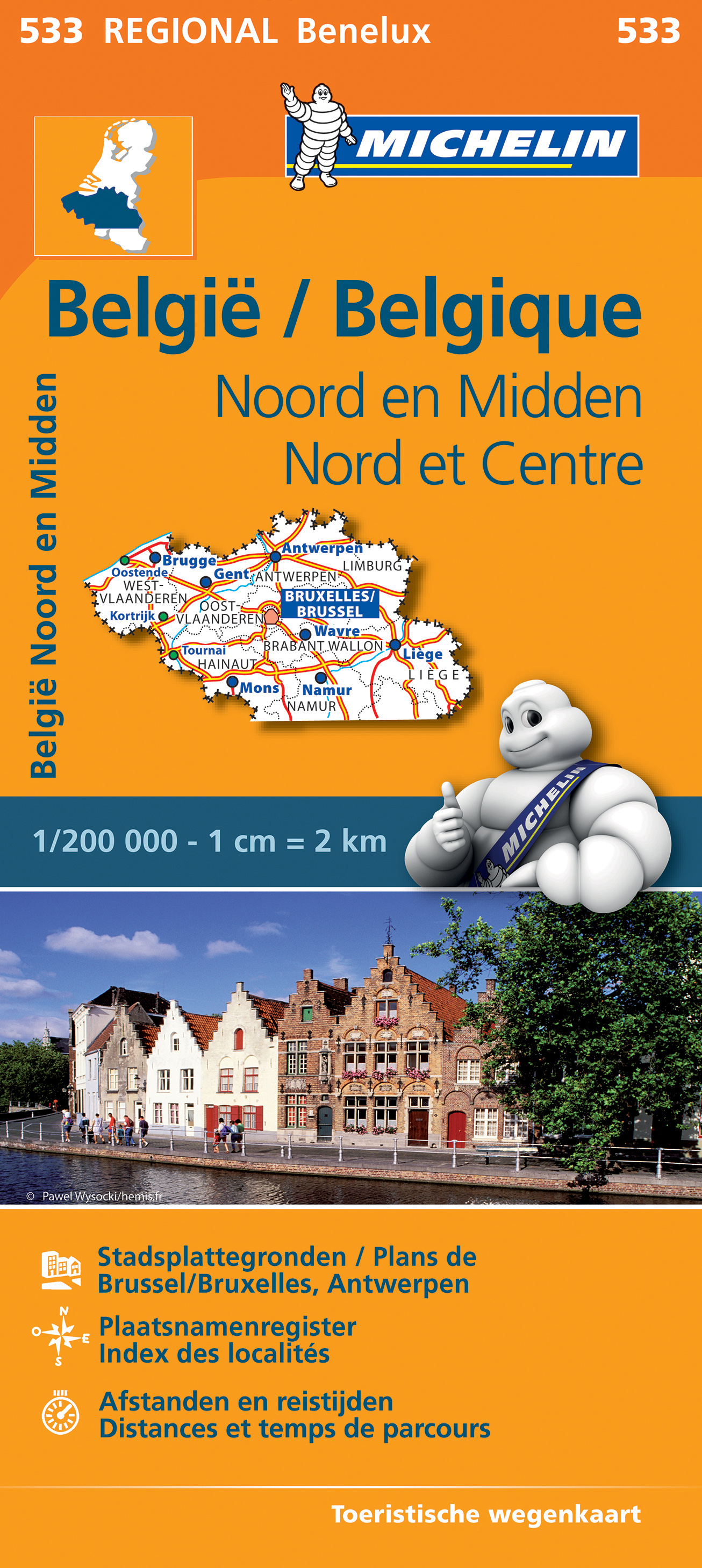 Online bestellen: Wegenkaart - landkaart 533 Noord- en Midden België | Michelin