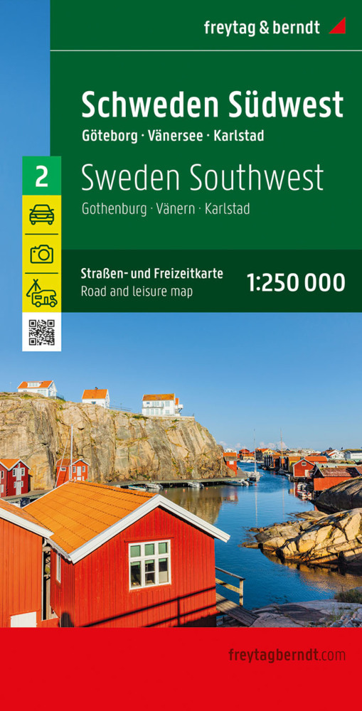 Online bestellen: Wegenkaart - landkaart 02 Schweden Südwest - Göteborg - Vänersee - Karlstad ( Zweden zuidwest ) | Freytag & Berndt