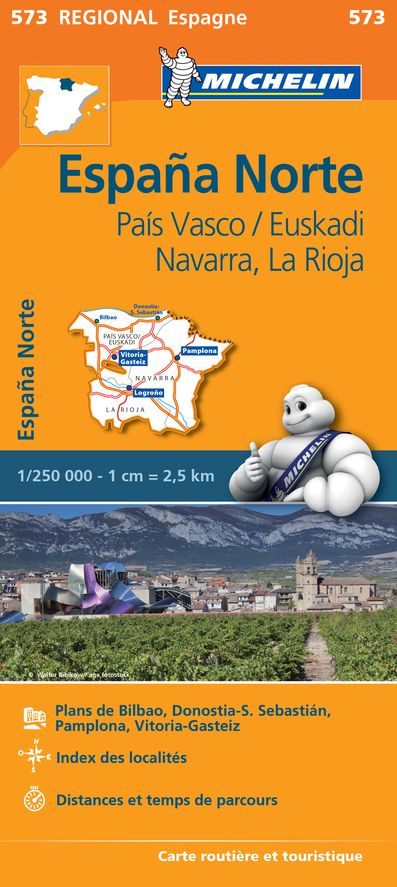 Online bestellen: Wegenkaart - landkaart 573 Pais Vasco - Euskadi - Navarra -La Rioja - Pamplona - Baskenland | Michelin