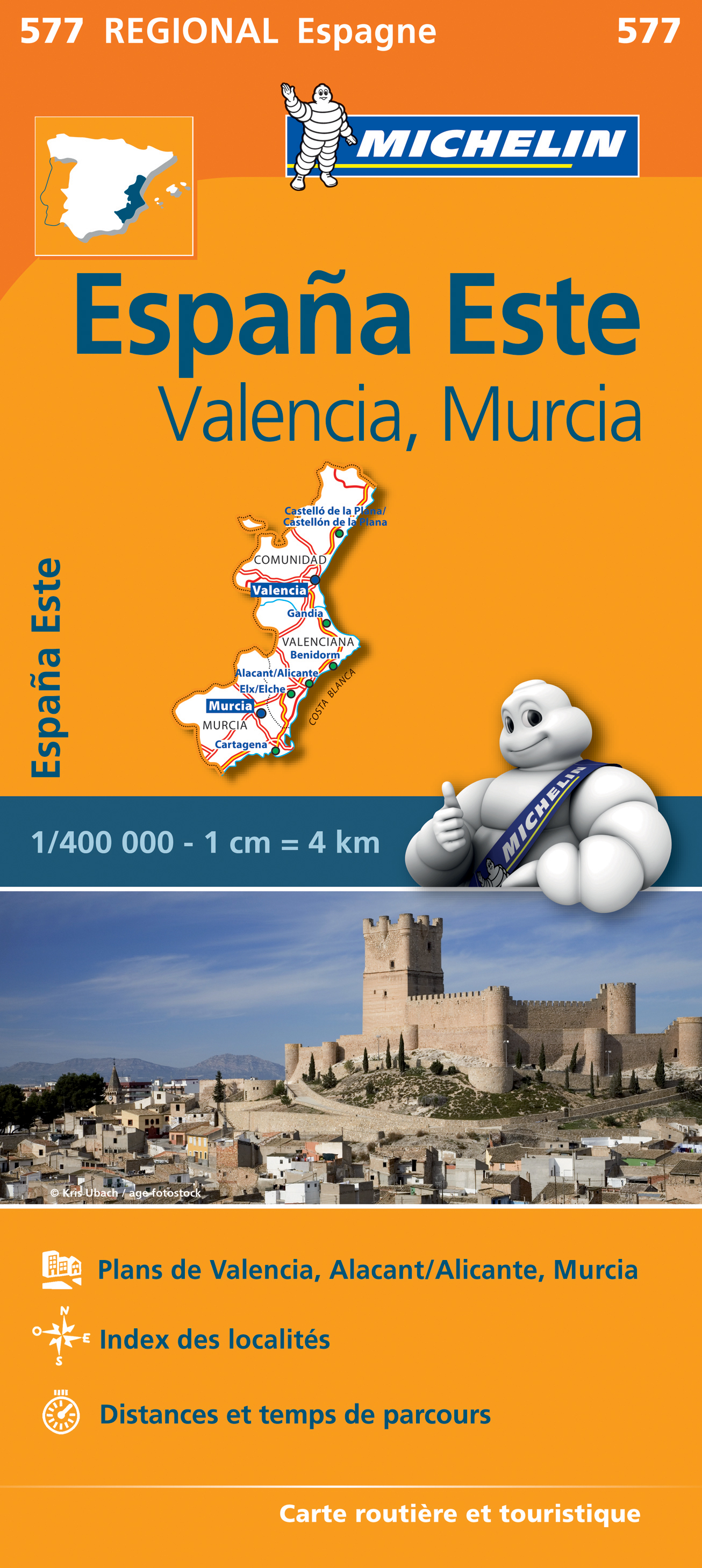 Online bestellen: Wegenkaart - landkaart 577 Comunidad Valenciana - Murcia - Alicante - Benidorm | Michelin