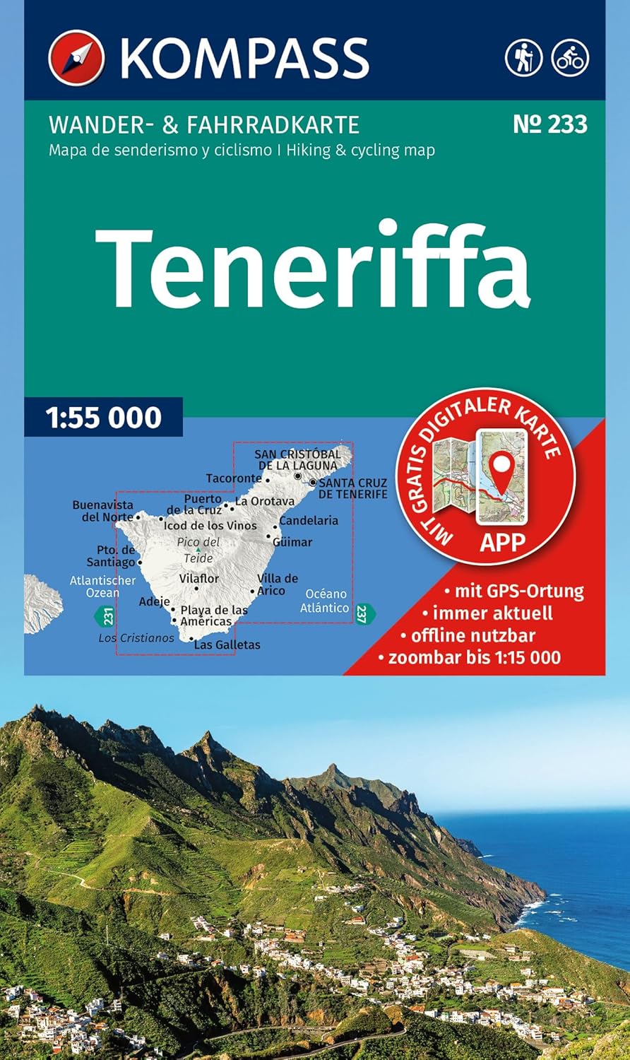 Wandelkaart 233 Teneriffa | Kompass