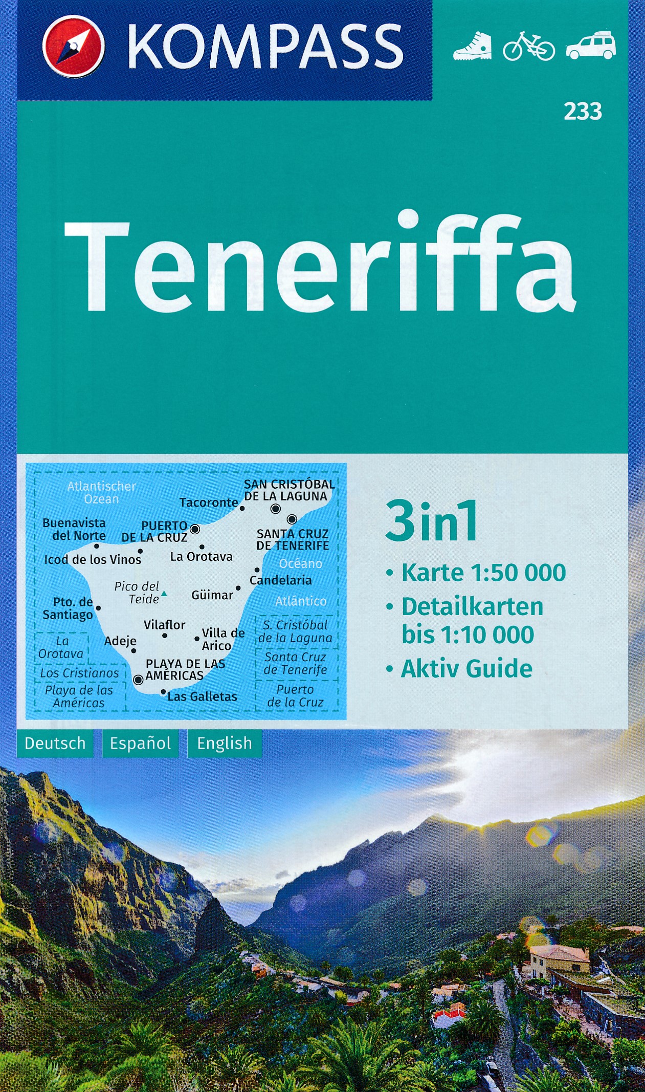 Online bestellen: Wandelkaart 233 Teneriffa | Kompass