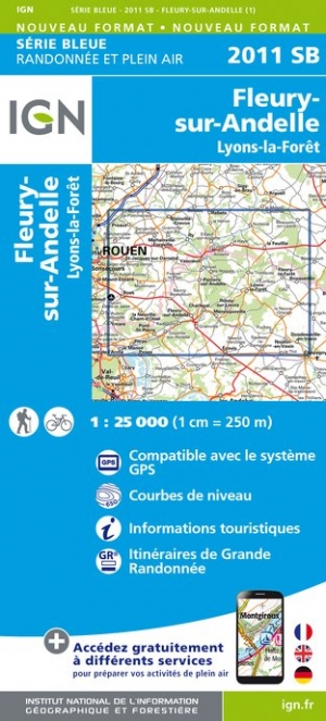 Online bestellen: Wandelkaart - Topografische kaart 2011SB Fleury-sur-Andelle | IGN - Institut Géographique National