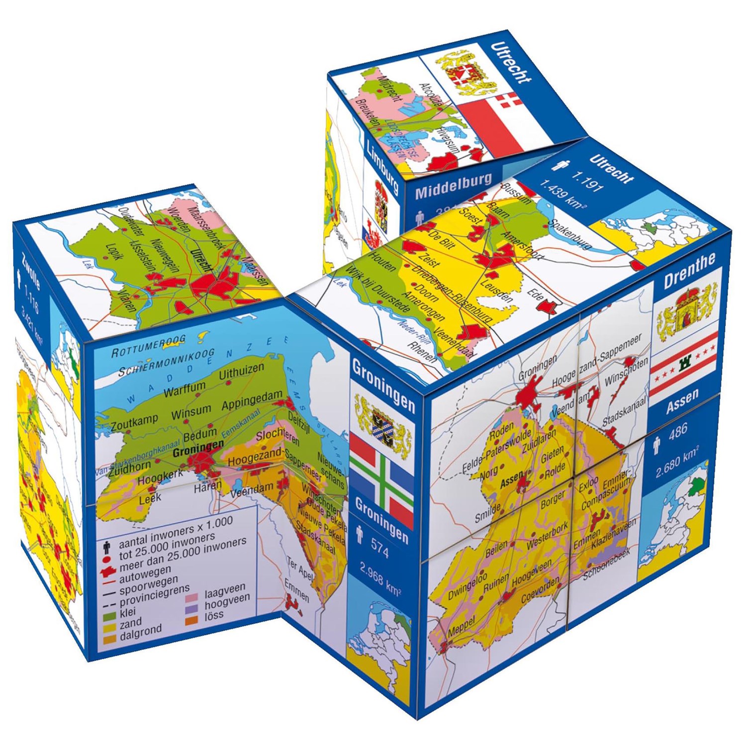 Online bestellen: Spel Zoobookoo kubusboek Nederland-Provincies | Scala Leuker Leren