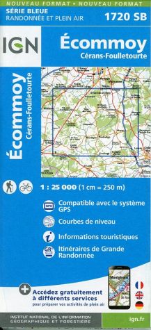 Online bestellen: Wandelkaart - Topografische kaart 1720SB Ecommoy - Cérans-Foulletourte | IGN - Institut Géographique National
