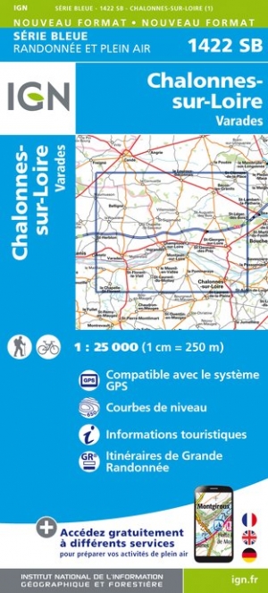 Online bestellen: Wandelkaart - Topografische kaart 1422SB Chalonnes-sur-Loire | IGN - Institut Géographique National