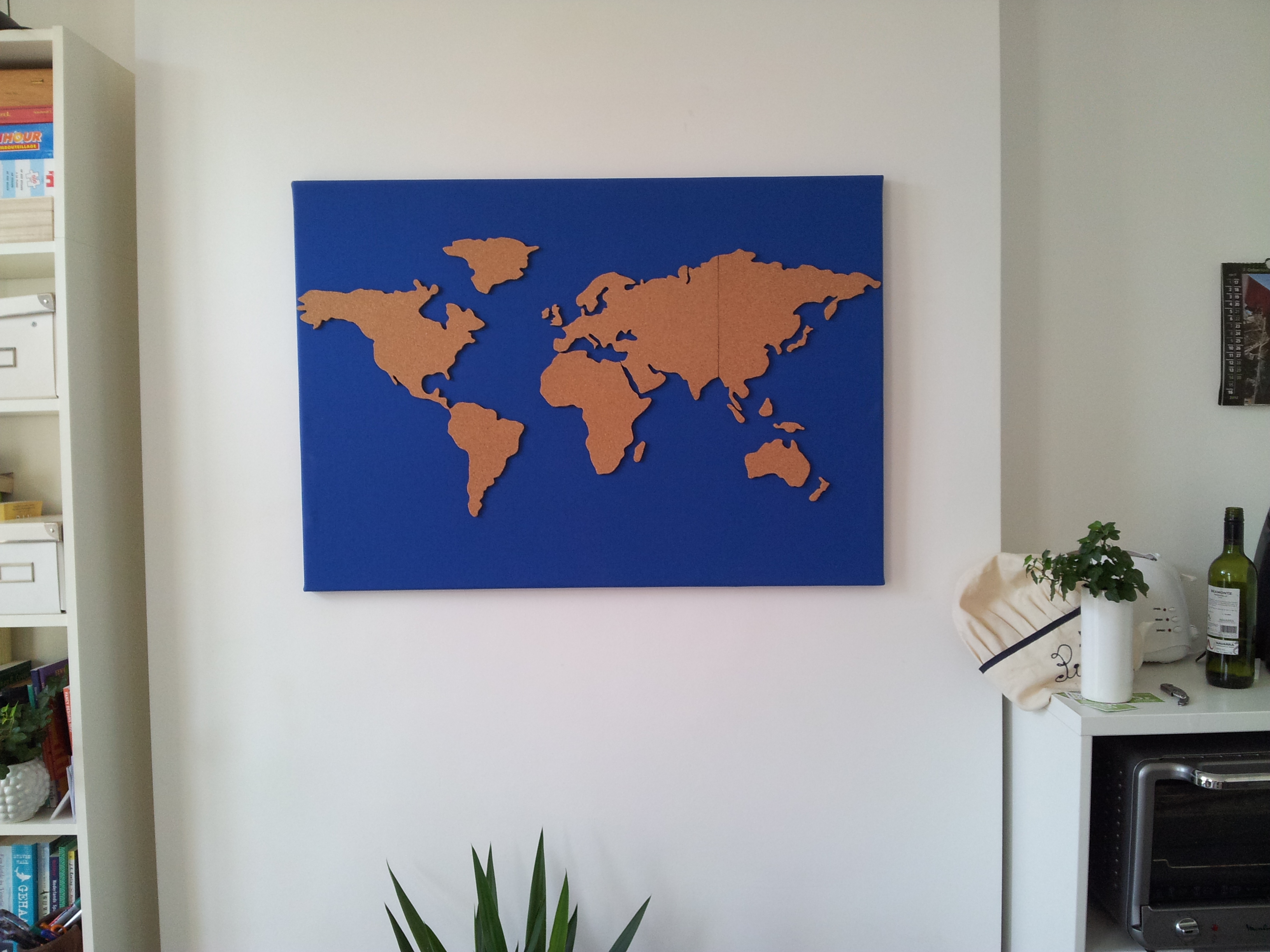 Wereldkaart van kurk Cork Board Map | | 5060146590594 | Reisboekwinkel De Zwerver