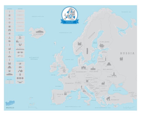 Scratch Map Europe Edition | Luckies |